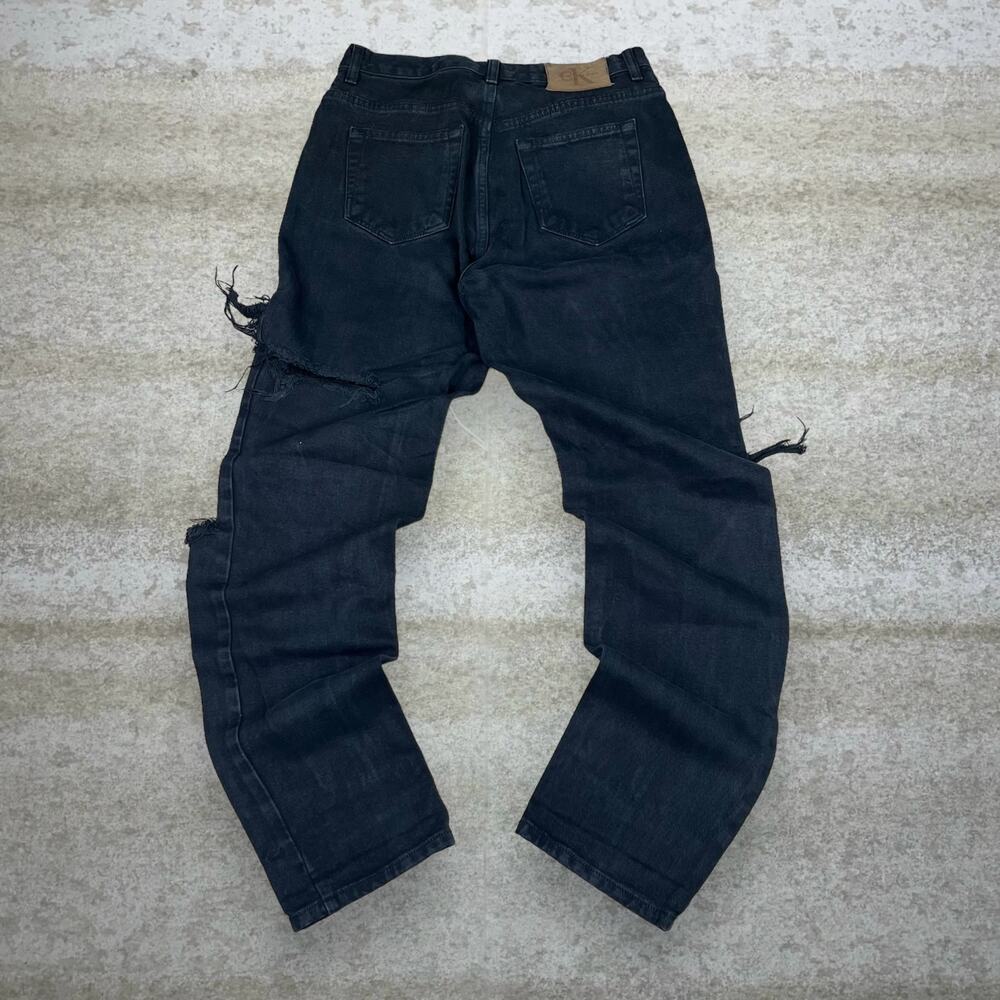 Vintage Y2K Calvin Klein Jeans Womens 10 Regular Straight Leg Fit Jet Black Wash